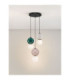 Noesis Cluster Pendant Ceiling Light Green Mocha Light Grey LED 14W 840lm 3000K-4