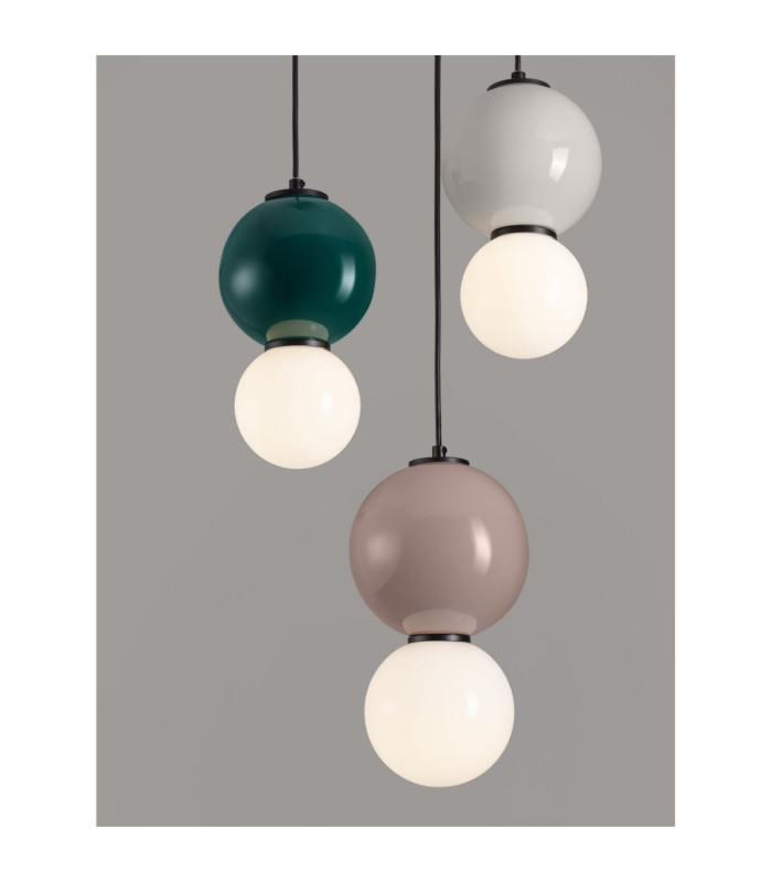 Noesis Cluster Pendant Ceiling Light Green Mocha Light Grey LED 14W 840lm 3000K-5