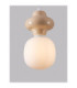 Clio Short Slim Pendant Ceiling Light Yellow Matt White E14 1x5W-5