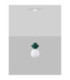 Clio Short Slim Pendant Ceiling Light Green Matt White E14 1x5W-3