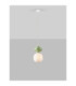 Clio Short Slim Pendant Ceiling Light Green Matt White E14 1x5W-4