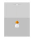 Clio Short Slim Pendant Ceiling Light Orange Matt White E14 1x5W-3