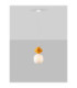 Clio Short Slim Pendant Ceiling Light Orange Matt White E14 1x5W-4