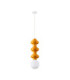 Clio Tall Slim Pendant Ceiling Light Orange Matt White E14 1x5W-1