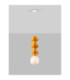 Clio Tall Slim Pendant Ceiling Light Orange Matt White E14 1x5W-4