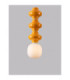 Clio Tall Slim Pendant Ceiling Light Orange Matt White E14 1x5W-5