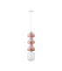 Clio Tall Slim Pendant Ceiling Light Pink Matt White E14 1x5W-1