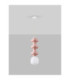 Clio Tall Slim Pendant Ceiling Light Pink Matt White E14 1x5W-3
