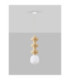 Clio Tall Slim Pendant Ceiling Light Yellow Matt White E14 1x5W-3