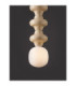 Clio Tall Slim Pendant Ceiling Light Yellow Matt White E14 1x5W-5