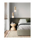 Clio Slim Pendant Ceiling Light Yellow Matt White E14 1x5W-2