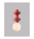 Clio Slim Pendant Ceiling Light Red Matt White E14 1x5W-2