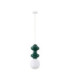 Clio Slim Pendant Ceiling Light Green Matt White E14 1x5W-1