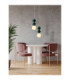 Clio Slim Pendant Ceiling Light Green Matt White E14 1x5W-2