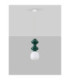 Clio Slim Pendant Ceiling Light Green Matt White E14 1x5W-3