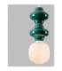 Clio Slim Pendant Ceiling Light Green Matt White E14 1x5W-5