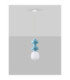 Clio Slim Pendant Ceiling Light Blue Matt White E14 1x5W-3