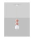 Clio Slim Pendant Ceiling Light Pink Matt White E14 1x5W-3