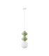 Clio Slim Pendant Ceiling Light Green Matt White E14 1x5W-1