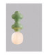 Clio Slim Pendant Ceiling Light Green Matt White E14 1x5W-5