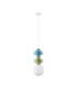 Clio Slim Pendant Ceiling Light Green Blue Matt White E14 1x5W-1