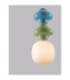 Clio Slim Pendant Ceiling Light Green Blue Matt White E14 1x5W-2