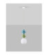 Clio Slim Pendant Ceiling Light Green Blue Matt White E14 1x5W-3