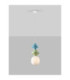 Clio Slim Pendant Ceiling Light Green Blue Matt White E14 1x5W-4