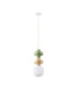 Clio Slim Pendant Ceiling Light Green Yellow Matt White E14 1x5W-1