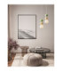 Clio Slim Pendant Ceiling Light Green Yellow Matt White E14 1x5W-2