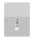 Clio Slim Pendant Ceiling Light Pink Blue Yellow Matt White E14 1x5W-3