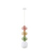 Clio Slim Pendant Ceiling Light Pink Yellow Green Matt White E14 1x5W-1