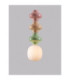 Clio Slim Pendant Ceiling Light Pink Yellow Green Matt White E14 1x5W-2