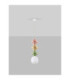 Clio Slim Pendant Ceiling Light Pink Yellow Green Matt White E14 1x5W-3