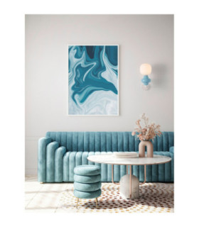 Clio Globe Wall Lights Blue Matt White E14 1x5W-2