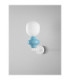 Clio Globe Wall Lights Blue Matt White E14 1x5W-3
