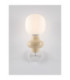Clio Globe Wall Lights Yellow Matt White E14 1x5W-2