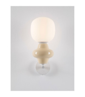 Clio Globe Wall Lights Yellow Matt White E14 1x5W-2