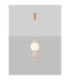 Obrie Slim Pendant Ceiling Light Glossy Brushed Gold Orange Pink LED 12W 794lm 3000K-4