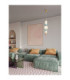 Obrie Slim Pendant Ceiling Light Glossy Brushed Gold Orange Blue Cream Pink LED 23W 1423lm 3000K-2