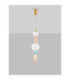 Obrie Slim Pendant Ceiling Light Glossy Brushed Gold Orange Blue Cream Pink LED 23W 1423lm 3000K-3