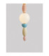 Obrie Slim Pendant Ceiling Light Glossy Brushed Gold Orange Blue Cream Pink LED 23W 1423lm 3000K-5