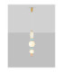 Obrie Slim Pendant Ceiling Light Glossy Brushed Gold Orange Blue LED 27W 2032lm 3000K-4