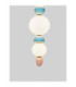 Obrie Slim Pendant Ceiling Light Glossy Brushed Gold Orange Blue LED 27W 2032lm 3000K-5