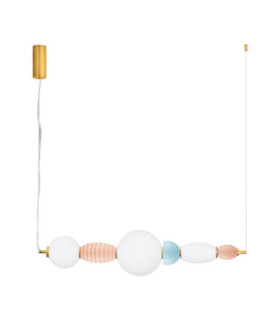 Obrie Bar Pendant Ceiling Light Glossy Brushed Gold Pink Blue Orange Triac Dimmable LED 28W 1680lm 3000K-1