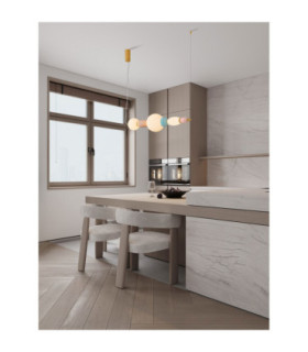 Obrie Bar Pendant Ceiling Light Glossy Brushed Gold Pink Blue Orange Triac Dimmable LED 28W 1680lm 3000K-2