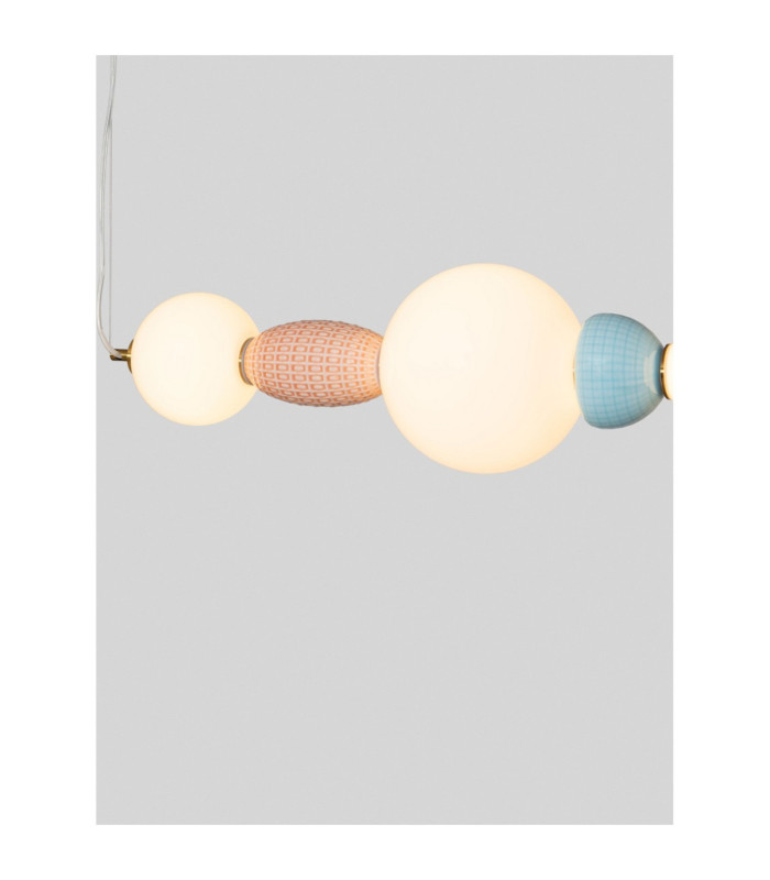 Obrie Bar Pendant Ceiling Light Glossy Brushed Gold Pink Blue Orange Triac Dimmable LED 28W 1680lm 3000K-5