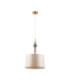 Damo Cylindrical Pendant Ceiling Light Antique Brass Soft Orange Brown E27 1x12W-1