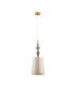 Damo Cylindrical Pendant Ceiling Light Soft Orange Brown E27 1x12W-1