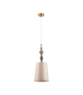 Damo Cylindrical Pendant Ceiling Light Soft Orange Brown E27 1x12W-1